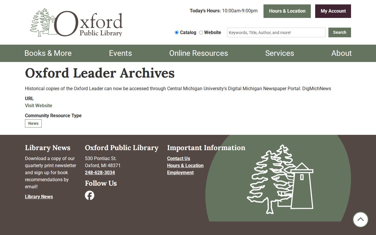 Oxford Township city directory research through the Oxford Leader archive